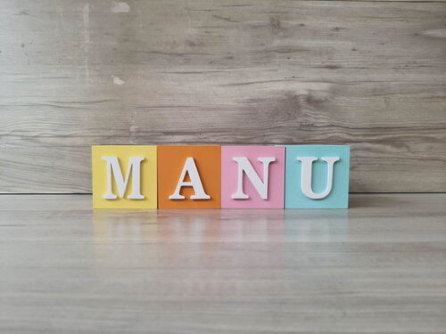 Nomes em Cubos - Mod. Clássico - 6 x 6 x 6 cm - 4 Letras