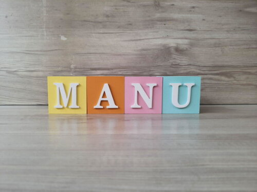 Nomes em Cubos - Mod. Clássico - 6 x 6 x 6 cm - 4 Letras