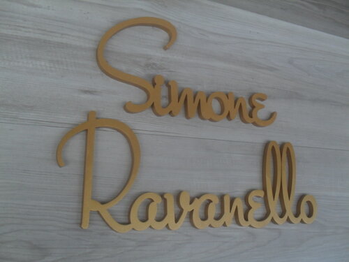 Nomes de Parede em mdf - Linha St - Simone Ravanello - 15 cm