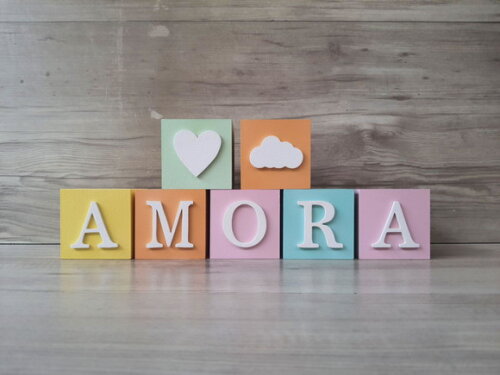 Nomes em Cubos - Mod. Clássico - 6 x 6 x 6 cm - 7 Letras
