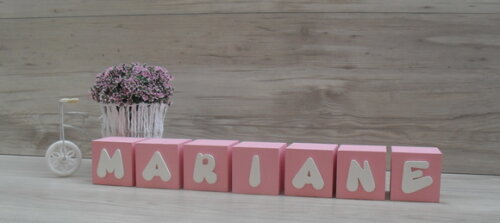 Nomes em Cubos - Mod. Infantil - 6 x 6 x 6 cm - 7 Letras