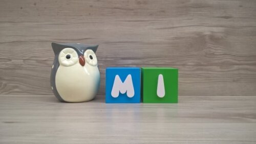 Nomes em Cubos - Mod. Infantil - 8 x 8 x 8 cm - 2 Letras