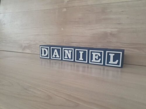 Nomes em Cubos - Mod. Moldura - 6 x 6 x 6 cm - 6 Letras