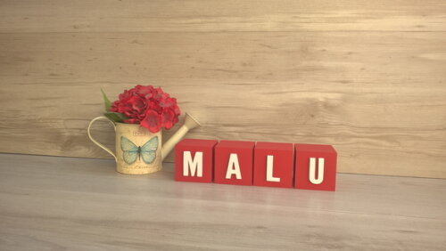 Nomes em Cubos - Mod. Youtube - 6 x 6 x 6 cm - 4 Letras