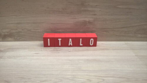 Nomes em Cubos - Mod. Youtube - 6 x 6 x 6 cm - 5 Letras