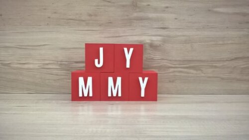 Nomes em Cubos - Mod. Youtube - 6 x 6 x 6 cm - 5 Letras