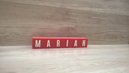 Nomes em Cubos - Mod. Youtube - 6 x 6 x 6 cm - 6 Letras