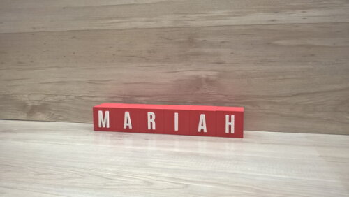 Nomes em Cubos - Mod. Youtube - 6 x 6 x 6 cm - 6 Letras