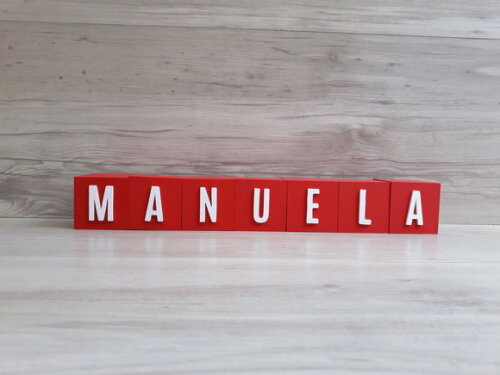 Nomes em Cubos - Mod. Youtube - 6 x 6 x 6 cm - 7 Letras