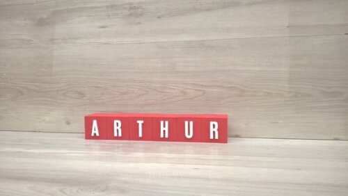 Nomes em Cubos - Mod. Youtube - 6 x 6 x 6 cm - 6 Letras