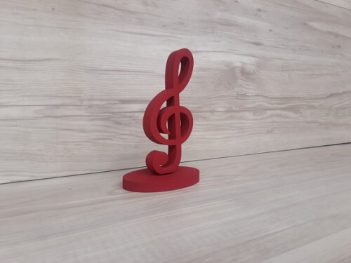 Nota Musical em MDF - Clave de Sol