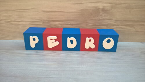 Nomes em Cubos Decorativos - Mod. Infantil - 10 x 10 x 10 cm