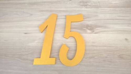 Números Decorativos de Parede em MDF - Mod LS - 15 cm
