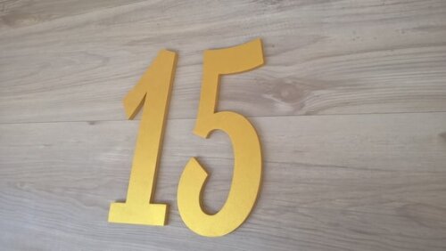 Números Decorativos de Parede em MDF - Mod LS - 15 cm