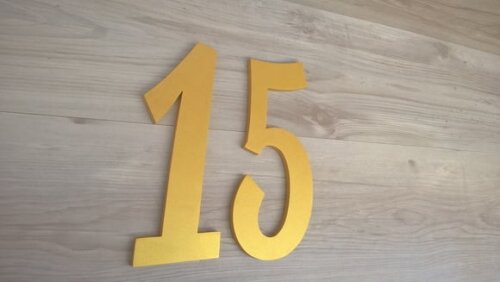 Números Decorativos de Parede em MDF - Mod LS - 15 cm