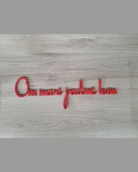 Om Mani Padme Hum - Mantra - Frase para Parede em mdf