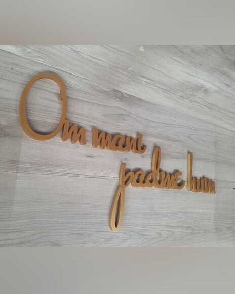 Om Mani Padme Hum - Mantra - Frase para Parede em mdf
