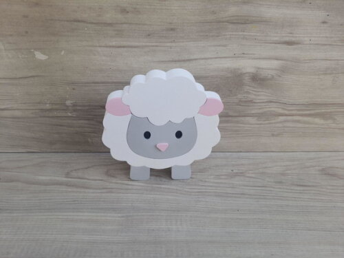 Ovelha de Mesa em mdf - Decoração Fazendinha - 15 cm