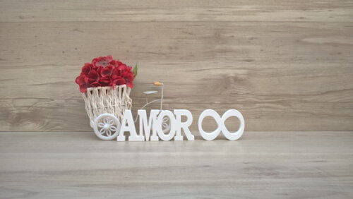Palavra AMOR - linha BK + mini infinito