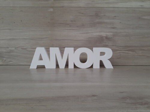 Palavra de mesa em MDF - AMOR