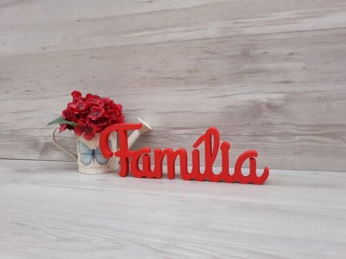 Palavra de mesa em MDF - Família linha GH