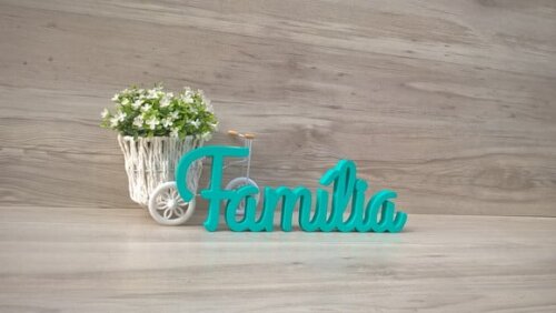 Palavra de mesa em MDF - Família linha GH