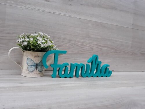 Palavra de mesa em MDF - Família linha GH