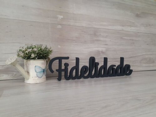 Palavra de Mesa em mdf - Fidelidade - Linha Gh