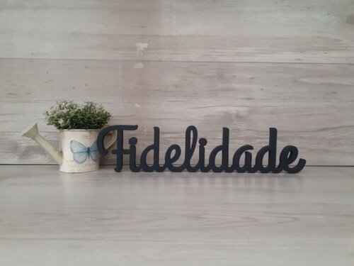 Palavra de Mesa em mdf - Fidelidade - Linha Gh