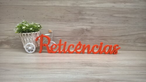 Palavra de Mesa em mdf - Linha Ck - Reticências 10 cm