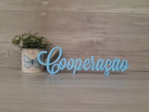 Palavra De Mesa Em Mdf Cooperação - Linha Ls