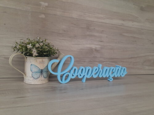 Palavra De Mesa Em Mdf Cooperação - Linha Ls