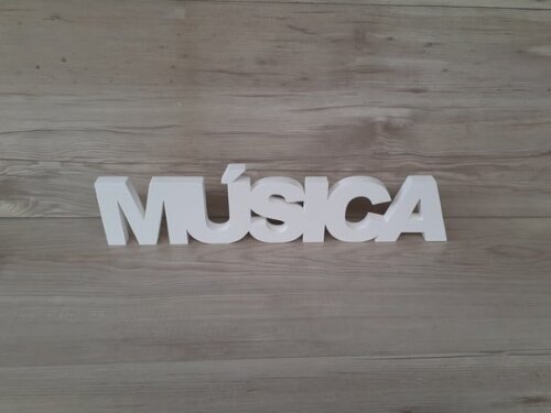 Palavra de mesa MDF - MÚSICA
