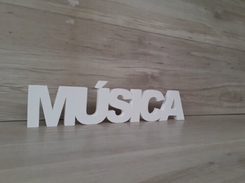Palavra de mesa MDF - MÚSICA