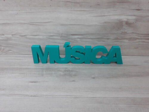 Palavra de mesa MDF - MÚSICA -tamanho P