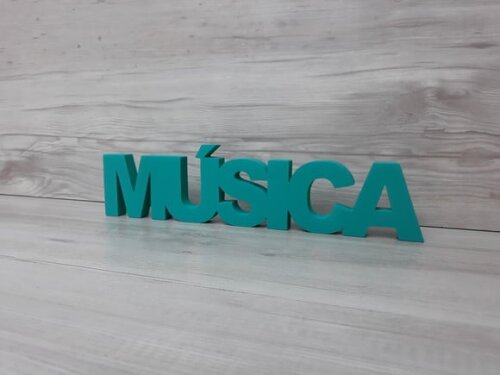 Palavra de mesa MDF - MÚSICA -tamanho P