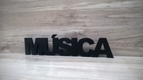 Palavra de mesa MDF - MÚSICA
