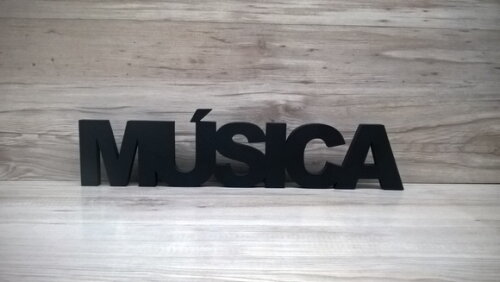 Palavra de mesa MDF - MÚSICA