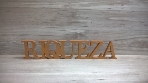 Palavra de mesa MDF - RIQUEZA