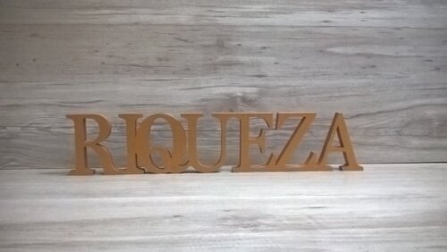 Palavra de mesa MDF - RIQUEZA