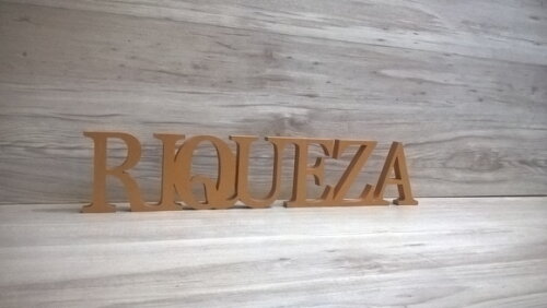 Palavra de mesa MDF - RIQUEZA