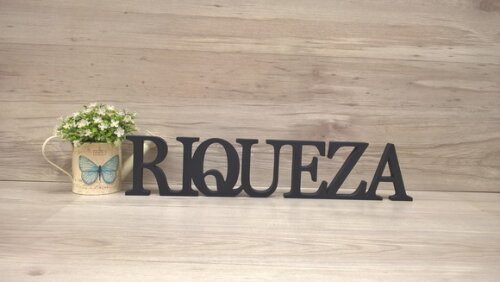 Palavra de mesa MDF - RIQUEZA