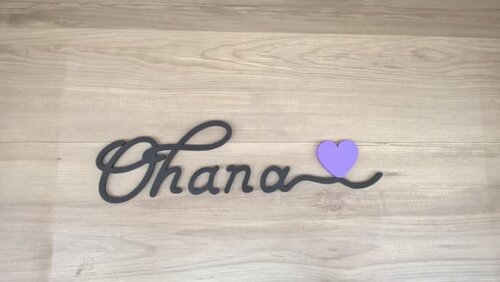 Palavra De Parede Em Mdf Ohana