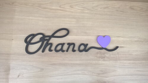Palavra De Parede Em Mdf Ohana