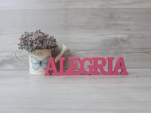 Palavra decorativa ALEGRIA - linha BK