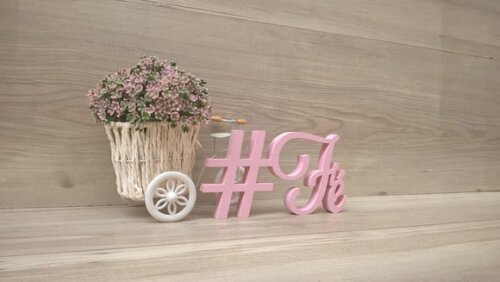 Palavra Decorativa #Fé Mod LS