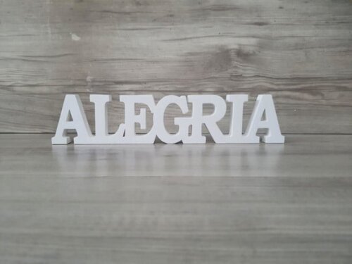 Palavra Decorativa Alegria - Linha Bk