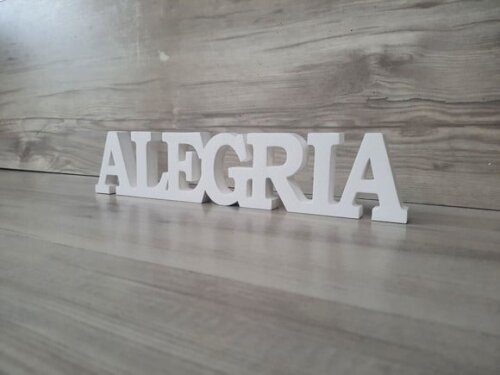 Palavra Decorativa Alegria - Linha Bk