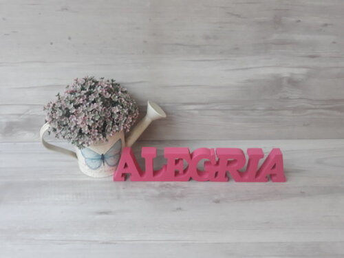 Palavra decorativa ALEGRIA - linha BK