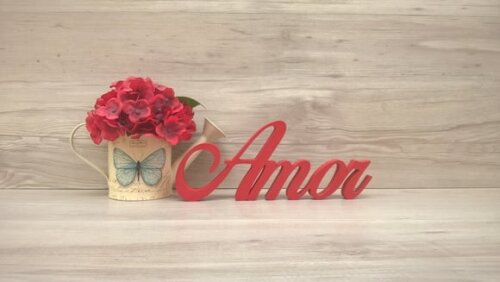 Palavra Decorativa Amor - Linha Bop